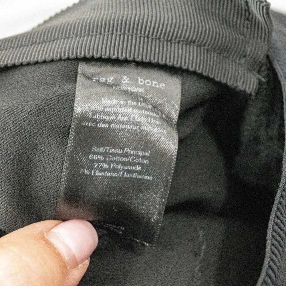 Rag & Bone NY Legging Pants zipper packets Black Women's Size 0